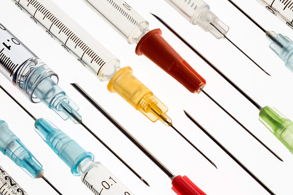 verschiedene Spritzengößen