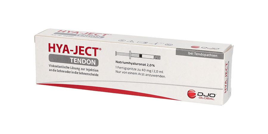 Seitenansicht Hya-Ject Tendon Verpackung