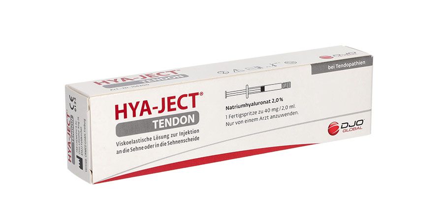 Seitenansicht Hya-Ject Tendon Verpackung